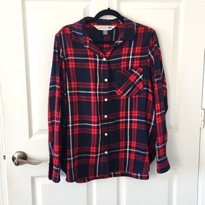 Relaxed Classic Flannel Shirt Large